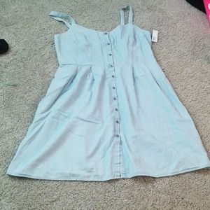 Button down demin dress